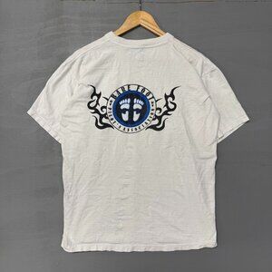 Vintage Barefoot Pilot’s Association White 80s Surfer‎ Y2K Shirt XL